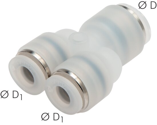 Exemplary representation: Y-connector, PVDF