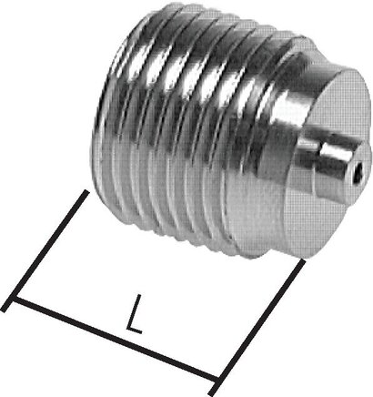 Exemplary representation: Pressure gauge reduction self-sealing without hexagon, 1.4571