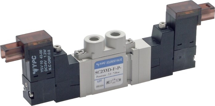 Exemplary representation: 5/3-way solenoid valve