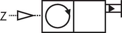 Schematic symbol: Pneumatic addition counter